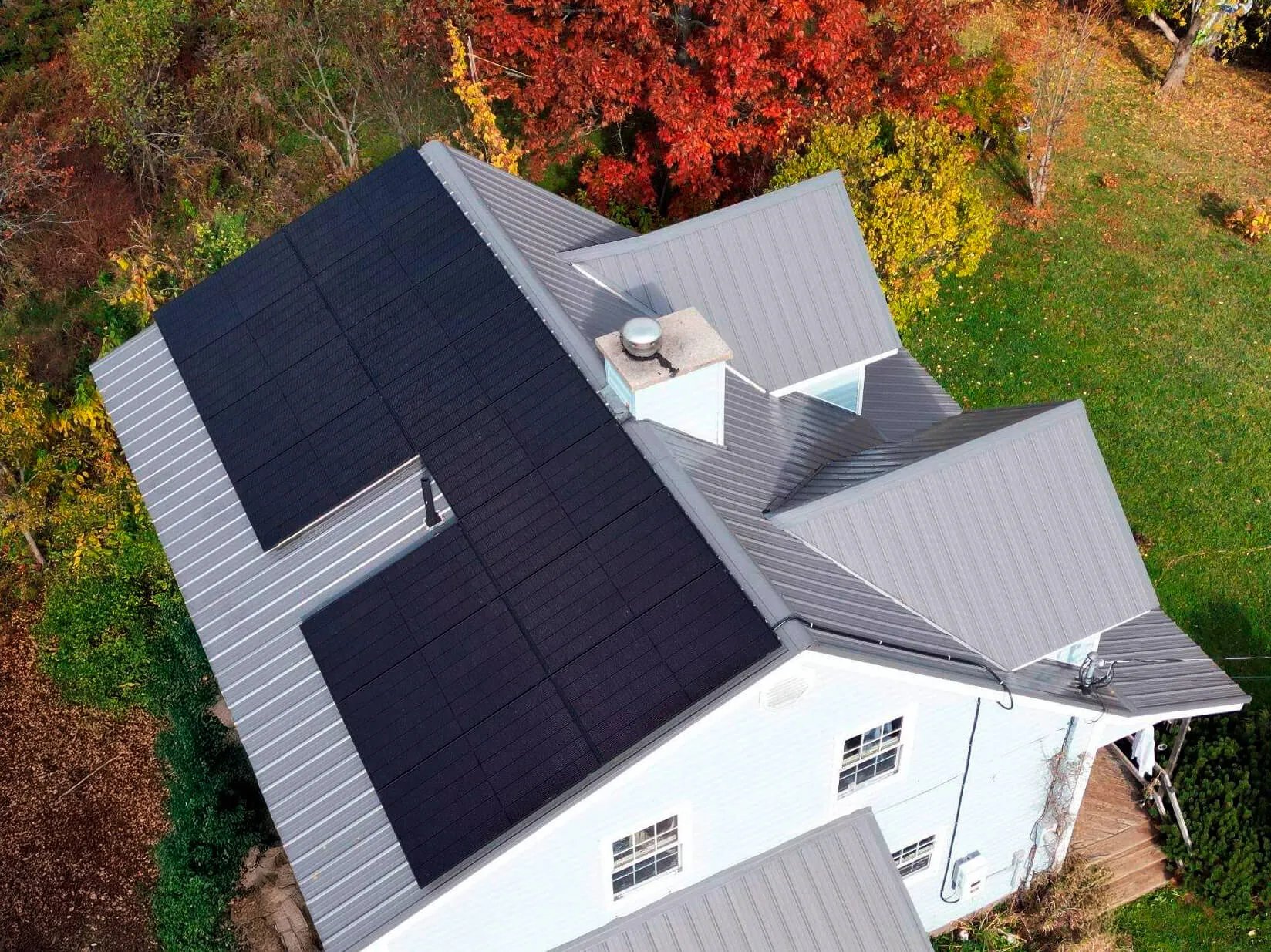 Solar panels on residential home